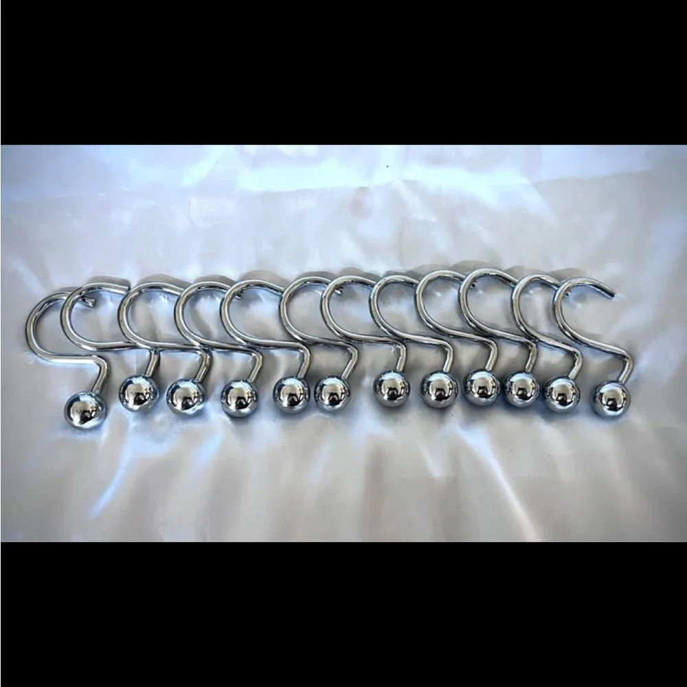 Shower Curtain Hooks Heavy Weight Silver